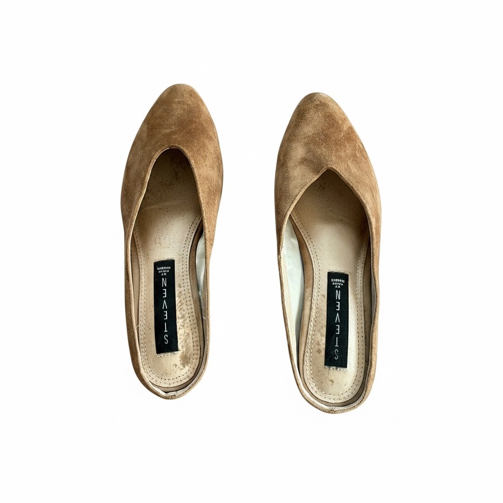 Steven Tan Suede Pointed-Toe Flats